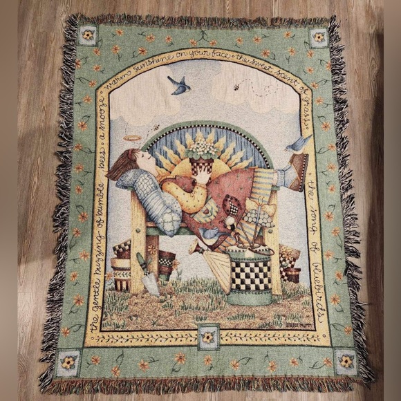 NEW 😍 HANDMADE Cottagecore Oversized Blanket Hoodie Sweatshirt Vintage Upcycled - Picture 5 of 13